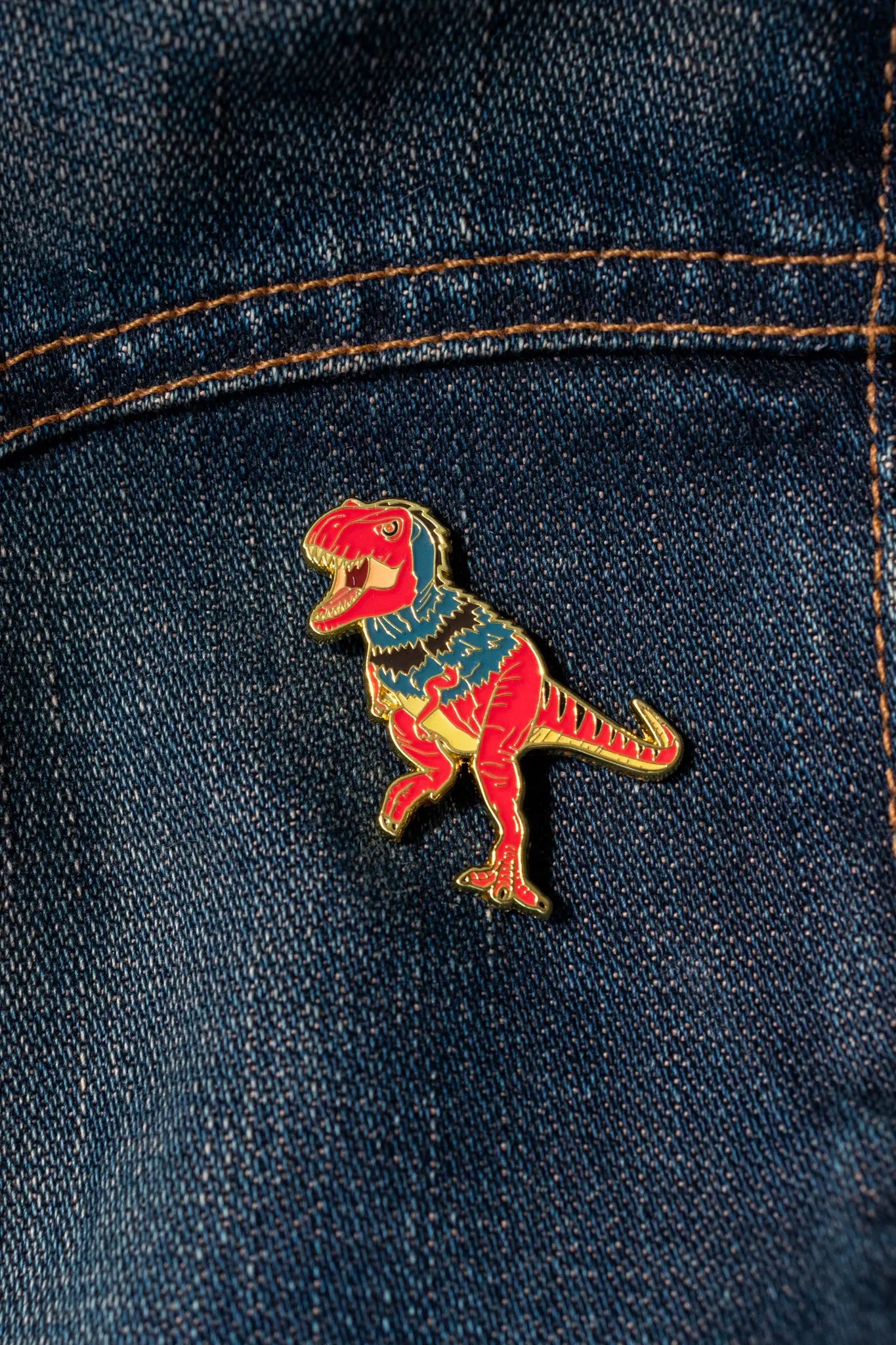 Tyrannosaurus Rex Pin (with Feathers)