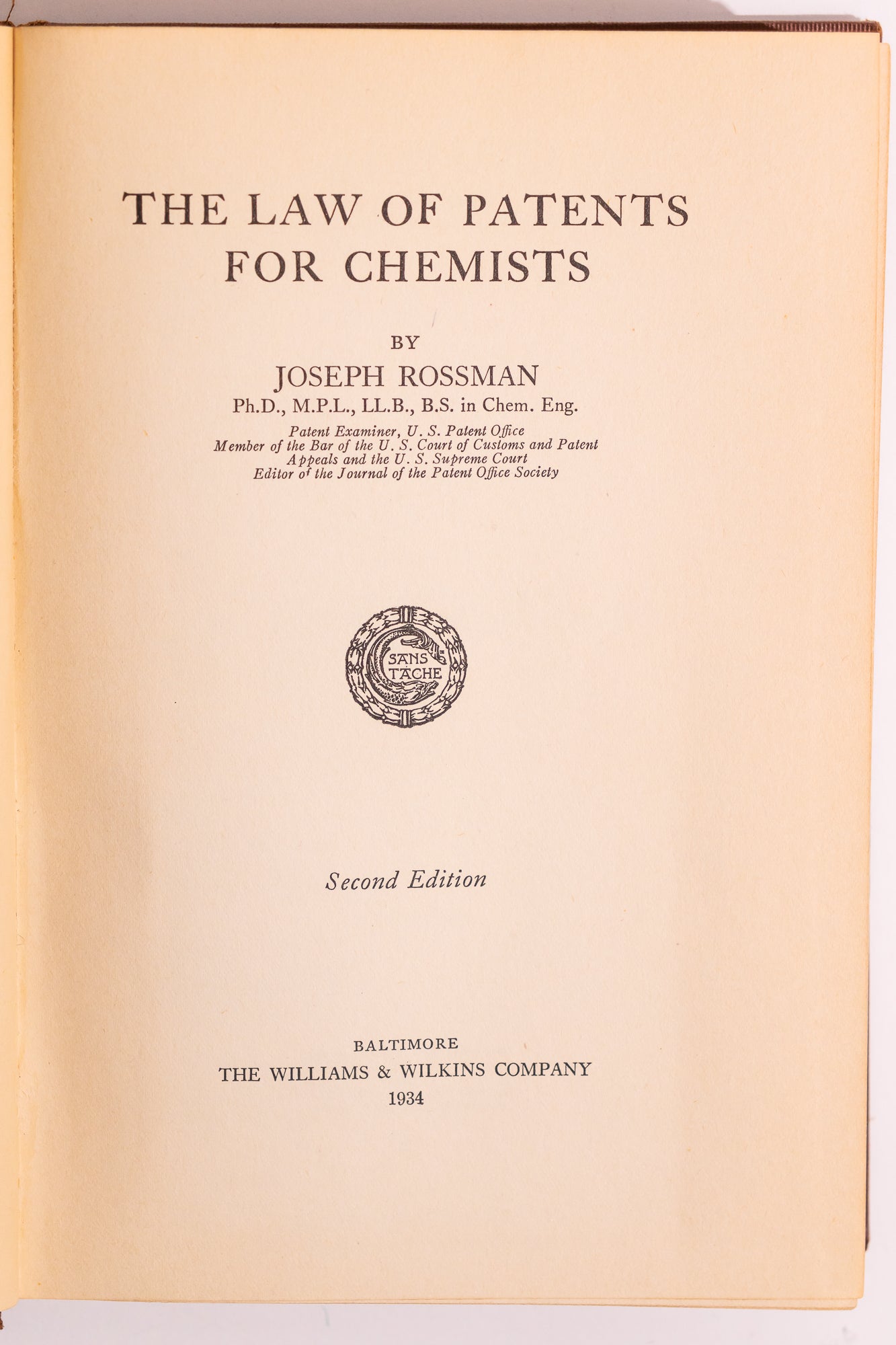 The Law of Patents for Chemists